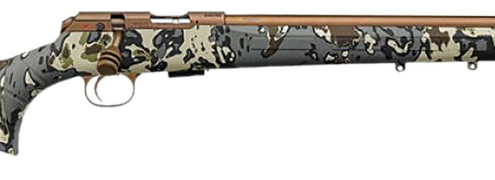 CZ-USA 02322 CZ 457 American Hunter 22 LR 5+1 20" Bronze Cerakote Steel Barrel, Bronze Cerakote Drilled & Tapped Steel Receiver, Veil Camo Fixed Synthetic Stock