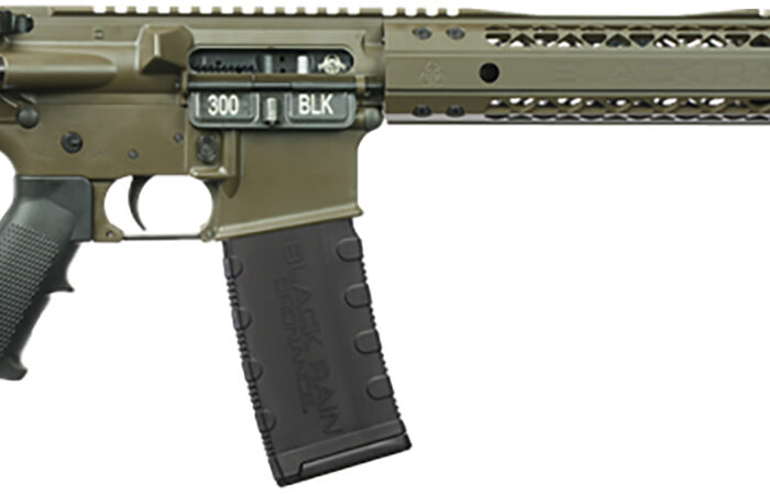 Black Rain Ordnance BROROTRM30A Bro M30A  Sports South ROTR 300 Blackout Badlands Cerakote Aluminum Picatinny Rail Receiver Black Black Polymer Grip