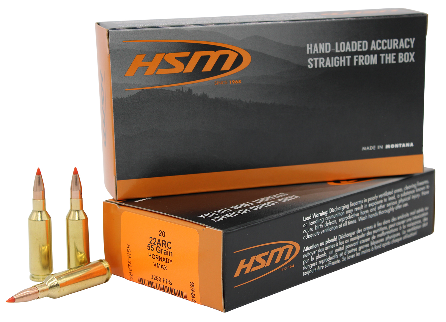 HSM 22ARC2N Varmint 22ARC 55gr V-Max 20 Per Box/25 Case 3 HSM 22ARC2N Varmint  22ARC 55gr V-Max 20 Per Box/25 Case