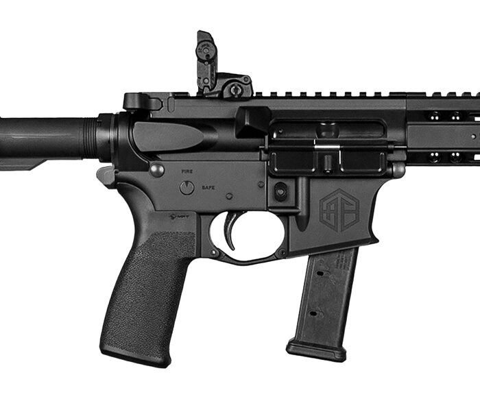 Alpha Foxtrot AA08X1HXX-XABK20 AFMG9  9mm Luger 20+1 7.50" Black QPQ Threaded Barrel, M-LOK Handguard, Black Anodized Aluminum Receiver w/Picatinny Rail, Black Polymer SB Tactical Brace, MFT Grip