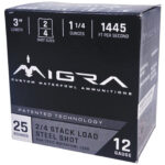 Migra Ammunitions M12SS24 Staxd 12Gauge 3" 1 1/4oz 2/4 Shot 25 Per Box/10 Case 2 185876