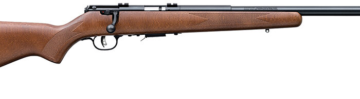 Savage Arms 96701 93R17 GLV Full Size 17 HMR 5+1 21" Matte Black Heavy Varmint Barrel, Matte Black Drilled & Tapped Carbon Steel Receiver, Satin Hardwood Fixed Stock, Right Hand