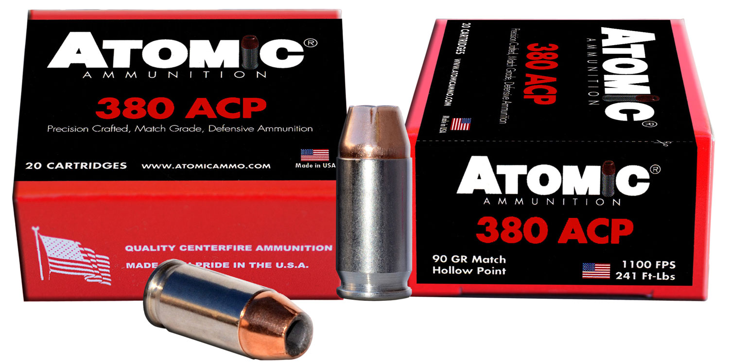 Atomic Ammunition 00453 Pistol Precision Craft 380ACP 90gr Hollow Point 20 Per Box/10 Case 3 Atomic Ammunition 00453 Pistol Precision Craft 380ACP 90gr Hollow Point 20 Per Box/10 Case