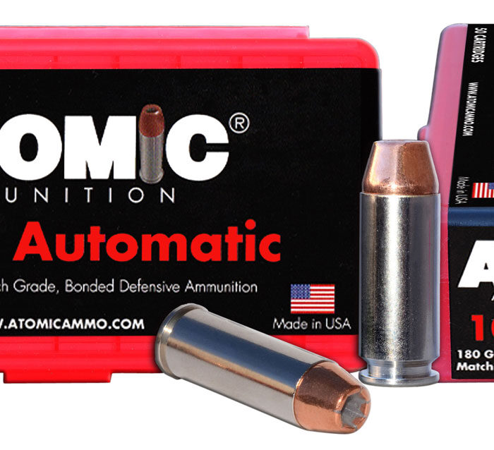 Atomic Ammunition 00432 Pistol Precision Craft 10mmAuto 180gr Bonded Match Hollow Point 50 Per Box/10 Case