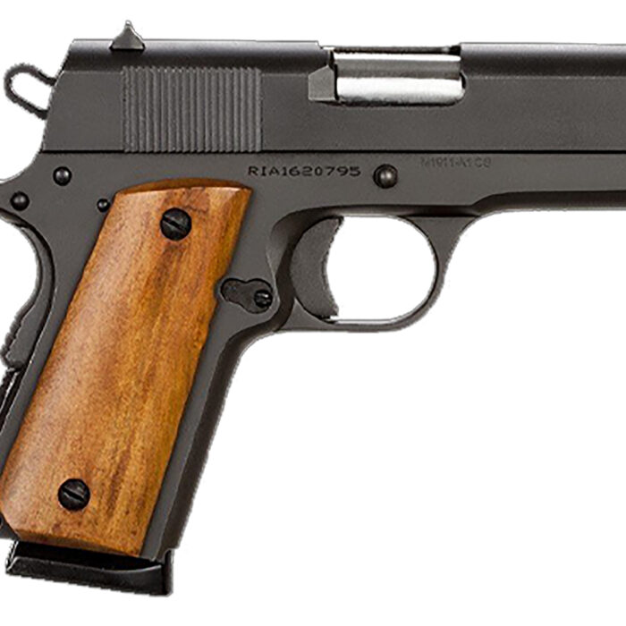 Rock Island 51416MA GI Standard CS *MA Compliant 45 ACP Caliber with 3.50" Barrel, 7+1 Capacity, Overall Black Parkerized Finish Steel, Beavertail Frame, Serrated Slide & Wood Grip