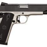 Rock Island 51447 Rock Standard FS 45 ACP Caliber with 5" Barrel, 8+1 Capacity, Nickel Finish Steel Beavertail Frame, Serrated Black Parkerized Steel Slide & Black Rubber Grip 2 35193