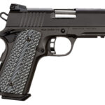 Rock Island 51470 Tac Ultra CS 45 ACP Caliber with 3.62" Barrel, 7+1 Capacity, Overall Black Parkerized Finish Steel, Picatinny Rail/Beavertail Frame, Serrated Slide & Black/Gray G10 Grip 1 35212