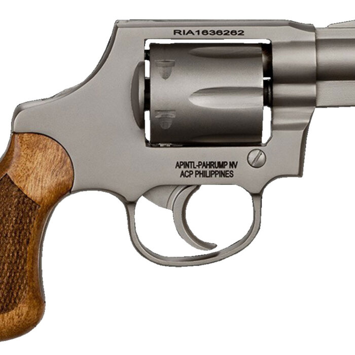 Rock Island 51289 M206 Small Frame 38 Special 6 Shot, 2" Matte Nickel Steel Barrel, Cylinder & Frame, Checkered Wood Grip, Transfer Bar Safety, Concealed Hammer