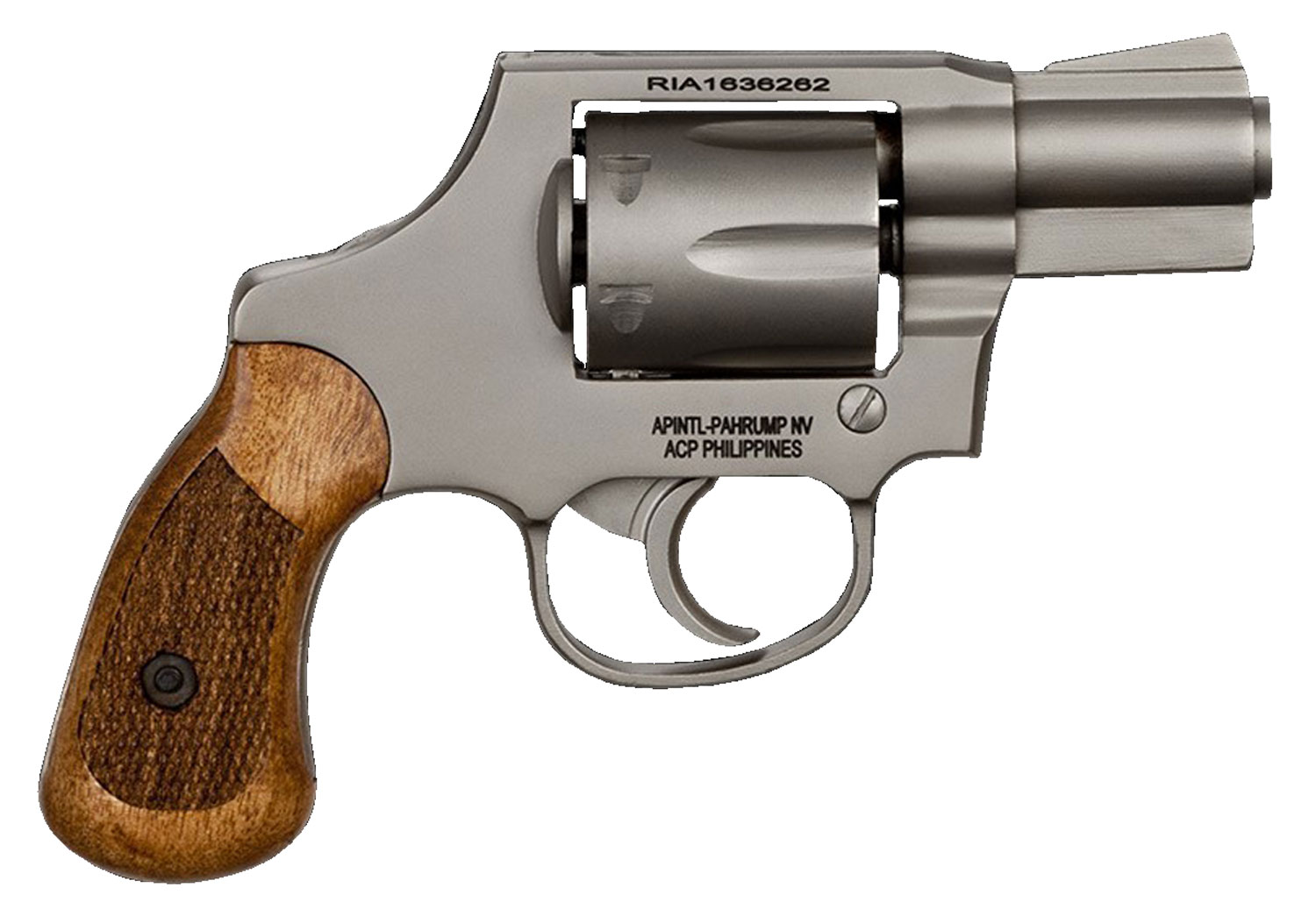 Rock Island 51289 M206 Small Frame 38 Special 6 Shot, 2" Matte Nickel Steel Barrel, Cylinder & Frame, Checkered Wood Grip, Transfer Bar Safety, Concealed Hammer 3 Rock Island 51289 M206  Small Frame 38 Special 6 Shot, 2" Matte Nickel Steel Barrel, Cylinder & Frame, Checkered Wood Grip, Transfer Bar Safety, Concealed Hammer