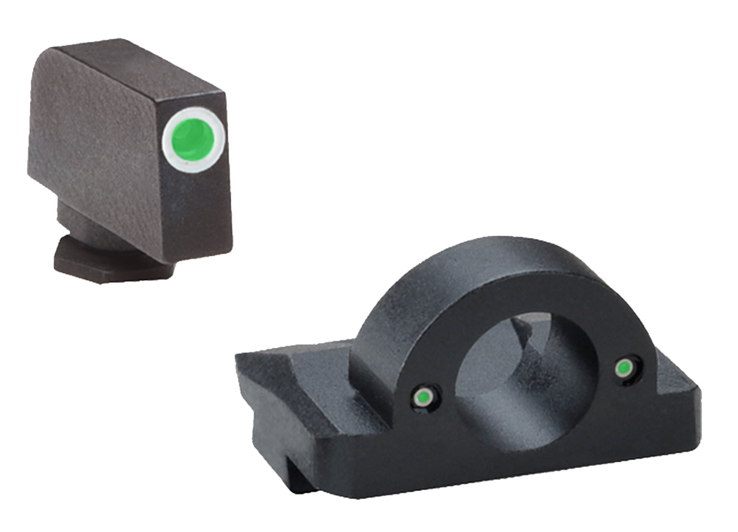 AmeriGlo GL125 Ghost Ring Sight Set for Glock Green Tritium White Outline Front Sight-Green Tritium Rear Sight 3 AmeriGlo GL125 Ghost Ring Sight Set for Glock  Green Tritium White Outline Front Sight-Green Tritium Rear Sight