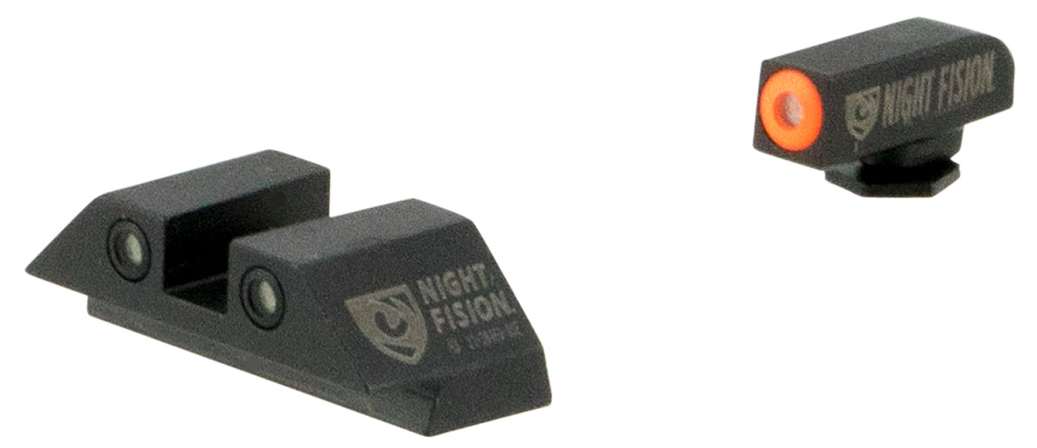 Night Fision GLK001003OGW Tritium Night Sights For Glock Green Tritium Orange Outline Front Sight- Green Tritium White Outline Rear Sight Glock 17/17L/19/22 3 Night Fision GLK001003OGW Tritium Night Sights For Glock  Green Tritium Orange Outline Front Sight- Green Tritium White Outline Rear Sight Glock 17/17L/19/22