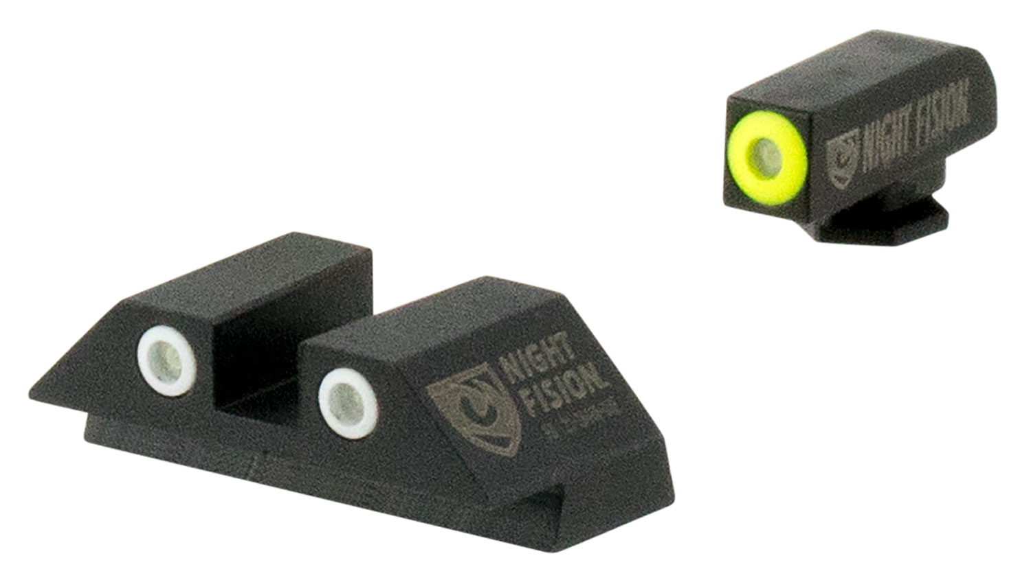 Night Fision GLK001003YGW Tritium Night Sights For Glock Green Tritium Yellow Outline Front Sight- Green Tritium White Outline Rear Sight Glock 17/17L/19/22 3 Night Fision GLK001003YGW Tritium Night Sights For Glock  Green Tritium Yellow Outline Front Sight- Green Tritium White Outline Rear Sight Glock 17/17L/19/22