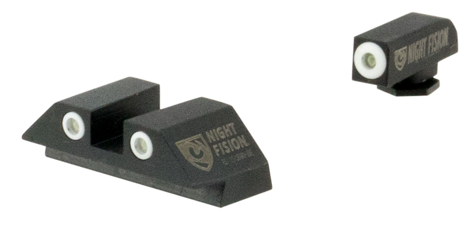 Night Fision GLK001003WGZ Tritium Night Sights For Glock Green Tritium White Outline Front Sight- Green Tritium Black Outline Rear Sight Glock 17/17L/19/22 3 Night Fision GLK001003WGZ Tritium Night Sights For Glock  Green Tritium White Outline Front Sight- Green Tritium Black Outline Rear Sight Glock 17/17L/19/22