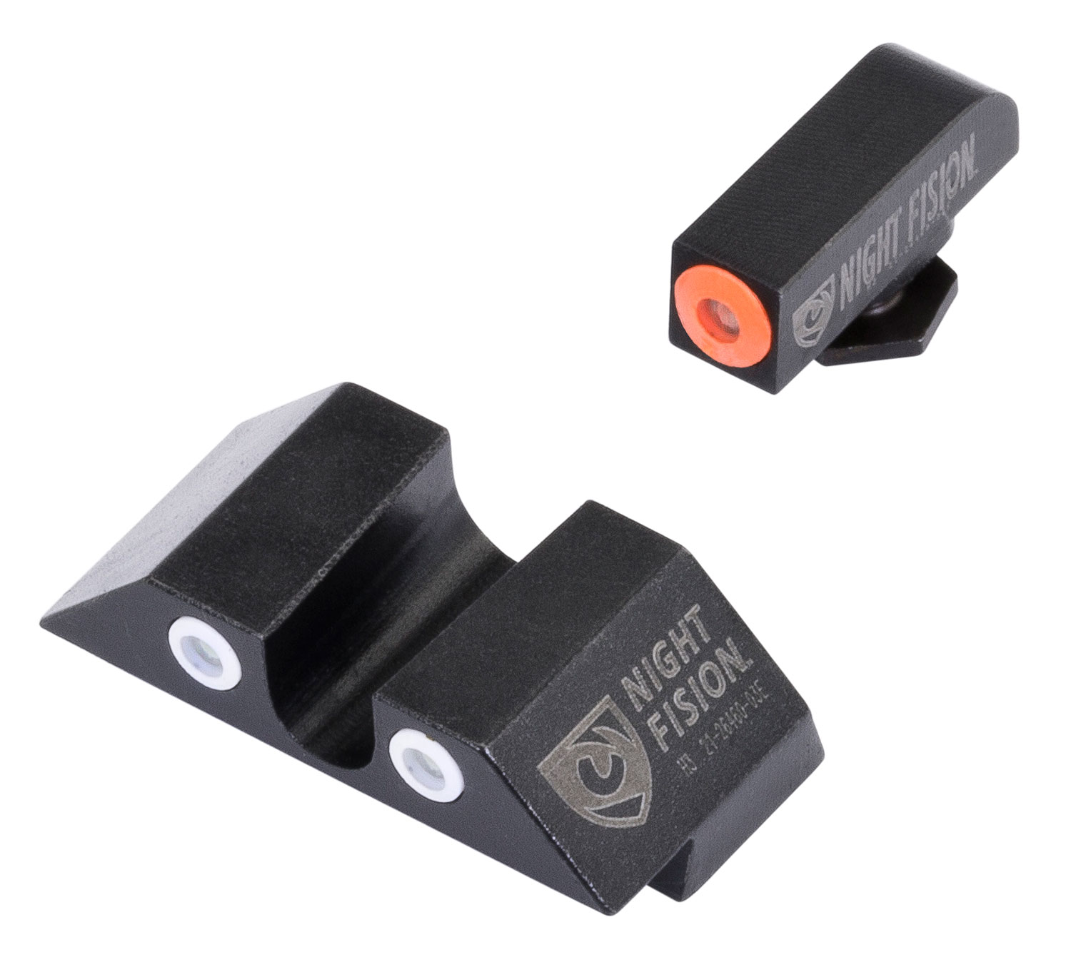 Night Fision GLK001007OGW Tritium Night Sights For Glock Green Tritium Orange Outline Front Sight- Green Tritium White Outline Rear Sight Glock 17/17L/19/22 3 Night Fision GLK001007OGW Tritium Night Sights For Glock  Green Tritium Orange Outline Front Sight- Green Tritium White Outline Rear Sight Glock 17/17L/19/22