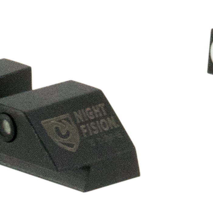 Night Fision GLK001007WGZ Tritium Night Sights For Glock  Green Tritium White Outline Front Sight- Green Tritium Black Outline Rear Sight Glock 17/17L/19/22
