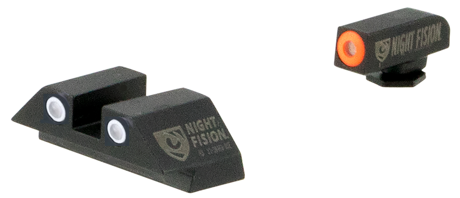 Night Fision GLK003003OGW Tritium Night Sights For Glock Green Tritium Orange Outline Front Sight- Green Tritium White Outline Rear Sight Glock 42/43/43X 3 Night Fision GLK003003OGW Tritium Night Sights For Glock  Green Tritium Orange Outline Front Sight- Green Tritium White Outline Rear Sight Glock 42/43/43X