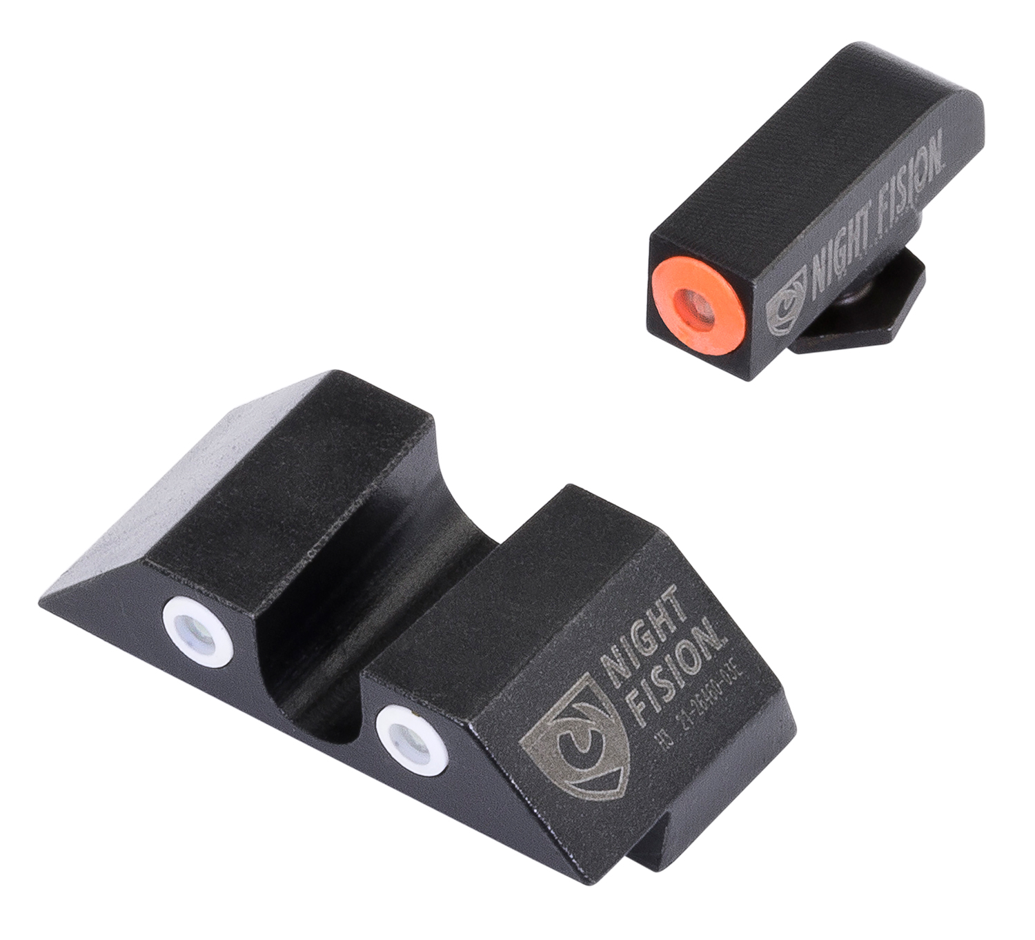 Night Fision GLK003007OGW Tritium Night Sights For Glock Green Tritium Orange Outline Front Sight- Green Tritium White Outline Rear Sight Glock 42/43/43X 3 Night Fision GLK003007OGW Tritium Night Sights For Glock  Green Tritium Orange Outline Front Sight- Green Tritium White Outline Rear Sight Glock 42/43/43X