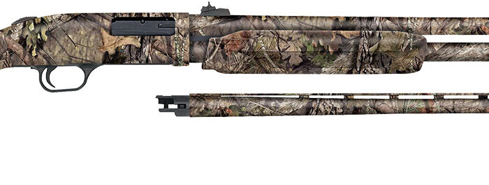 Mossberg 54183 500 Combo 20 Gauge 5+1 3" 26" Overall Mossy Oak Break-Up Country, Vent Rib/24" Slugster Barrels,  Fixed Synthetic Stock, Fully Rifled Bore Choke