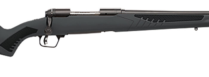 Savage Arms 57063 110 Hunter Full Size 243 Win 4+1 22" Matte Black Button-Rifled Barrel, Matte Black Drilled & Tapped Carbon Steel Receiver, Adj AccuStock Matte Gray Synthetic Stock, Right Hand