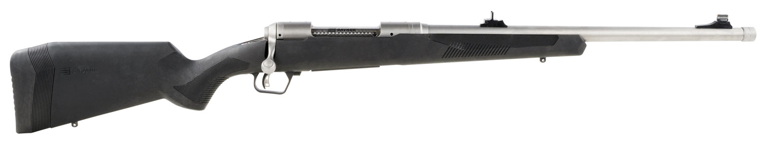 Savage Arms 57043 110 Brush Hunter Full Size 338 Win Mag 4+1 20" Matte Threaded Barrel, Matte Drilled & Tapped Stainless Steel Receiver, Fixed Matte Black Synthetic Stock, Right Hand 3 Savage Arms 57043 110 Brush Hunter Full Size 338 Win Mag 4+1 20" Matte Threaded Barrel, Matte Drilled & Tapped Stainless Steel Receiver, Fixed Matte Black Synthetic Stock, Right Hand