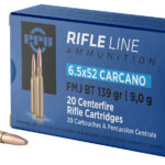 PPU PP6CF Metric Rifle 6.5x52mmCarcano 139gr Full Metal Jacket Boat Tail 20 Per Box/10 Case 2 57027