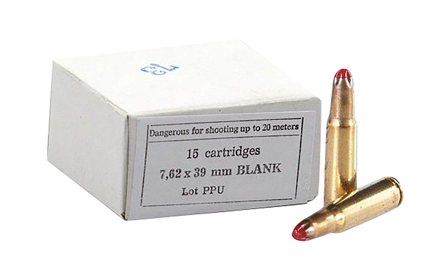 PPU PPB739 Blank Ammo 7.62x39mm 15 Per Box/96 Case 3 PPU PPB739 Blank Ammo  7.62x39mm 15 Per Box/96 Case