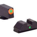 AmeriGlo GL205 i-Dot Sight Set for Glock Green Tritium Orange Outline Front Sight-Green Tritium Rear Sight 2 6253