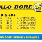 Buffalo Bore Ammunition 24B20 Personal Defense Strictly Business 9mmLuger +P+ 124gr Jacket Hollow Point 20 Per Box/12 Case 1 80754