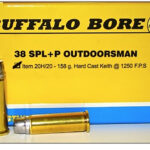Buffalo Bore Ammunition 20H20 Outdoorsman Strictly Business 38Special +P 158gr Hard Cast 20 Per Box/12 Case 2 80778