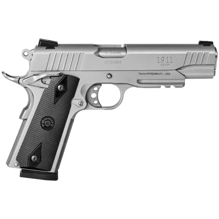 TAURUS PT1911 45ACP STS PSTL 5" 2-8RD PIC RAIL