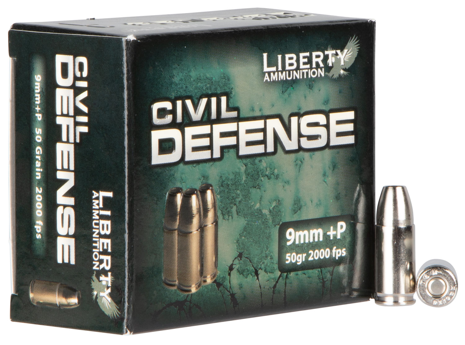 Liberty Ammunition LACD9014 Civil Defense 9mmLuger+P 50gr Lead Free Fragmenting Hollow Point 20 Per Box/50 Case 3 Liberty Ammunition LACD9014 Civil Defense  9mmLuger+P 50gr Lead Free Fragmenting Hollow Point 20 Per Box/50 Case