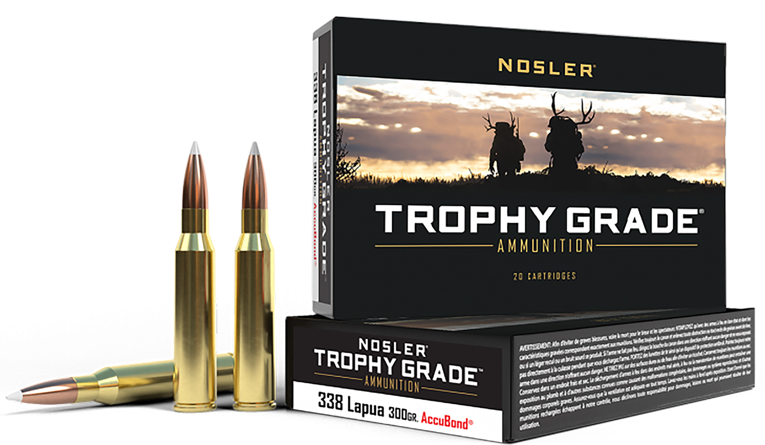 Nosler 49323 Trophy Grade 338LapuaMag 300gr Nosler AccuBond 20 Per Box/10 Case 3 Nosler 49323 Trophy Grade 338LapuaMag 300gr Nosler AccuBond 20 Per Box/10 Case