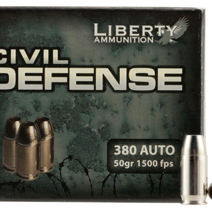 Liberty Ammunition LACD380023 Civil Defense  380ACP 50gr Lead Free Fragmenting Hollow Point 20 Per Box/50 Case