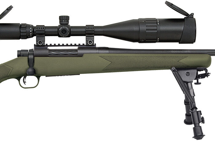 Mossberg 27924 Patriot Night Train 308 Win Caliber with 5+1 Capacity, 22" Threaded/Fluted Barrel, Matte Blued Metal Finish & OD Green Synthetic Stock Right Hand (Full Size) Includes 6-24x50mm Scope