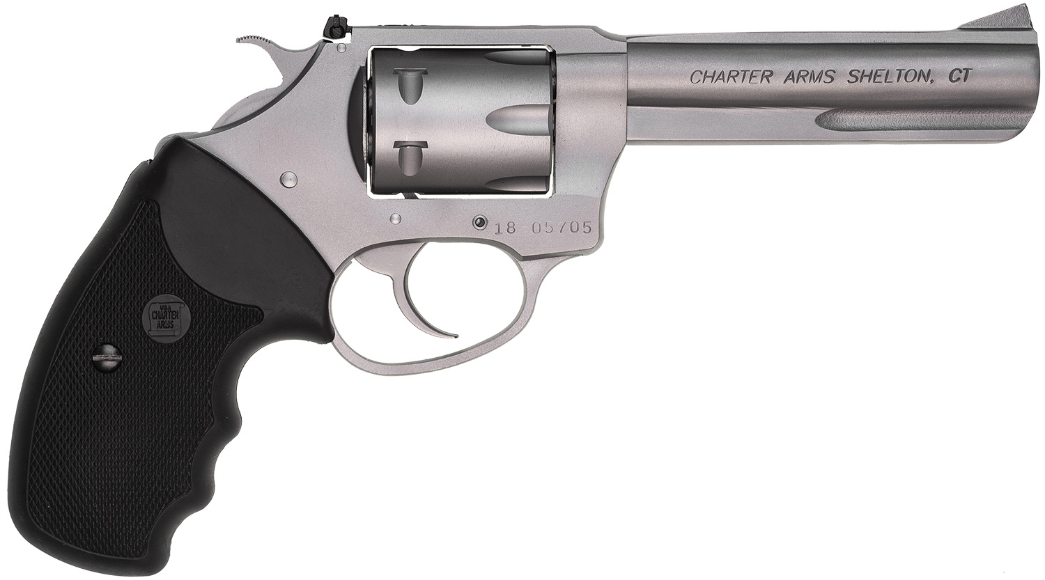 Charter Arms 72342 Pathfinder Target 22 Mag, 8rd 4.20" Matte Stainless Steel Barrel & Cylinder, Anodized Aluminum Frame w/Black Finger Grooved Rubber Grip, Exposed Hammer 3 Charter Arms 72342 Pathfinder Target 22 Mag, 8rd 4.20" Matte Stainless Steel Barrel & Cylinder, Anodized Aluminum Frame w/Black Finger Grooved Rubber Grip, Exposed Hammer