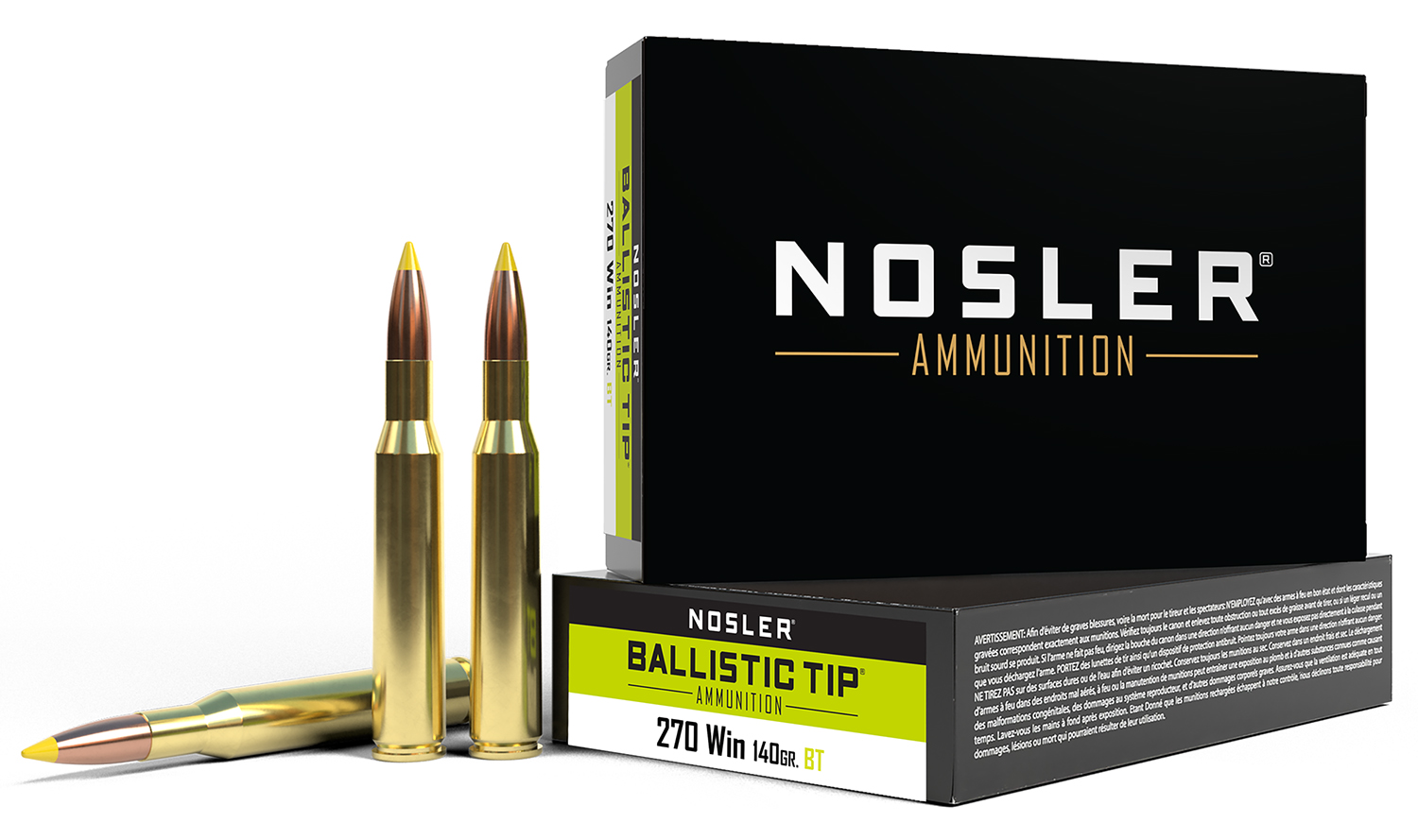 Nosler 40055 Ballistic Tip 270Win 140gr Spitzer Ballistic Tip 20 Per Box/10 Case 3 Nosler 40055 Ballistic Tip  270Win 140gr Spitzer Ballistic Tip 20 Per Box/10 Case