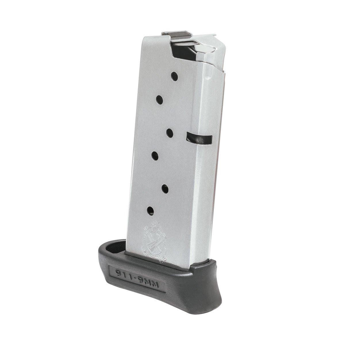 Springfield 911 Stainless Steel Magazine w/ Pinky Extension 9mm 7/rd 3 Springfield 911 Stainless Steel Magazine w/ Pinky Extension 9mm 7/rd