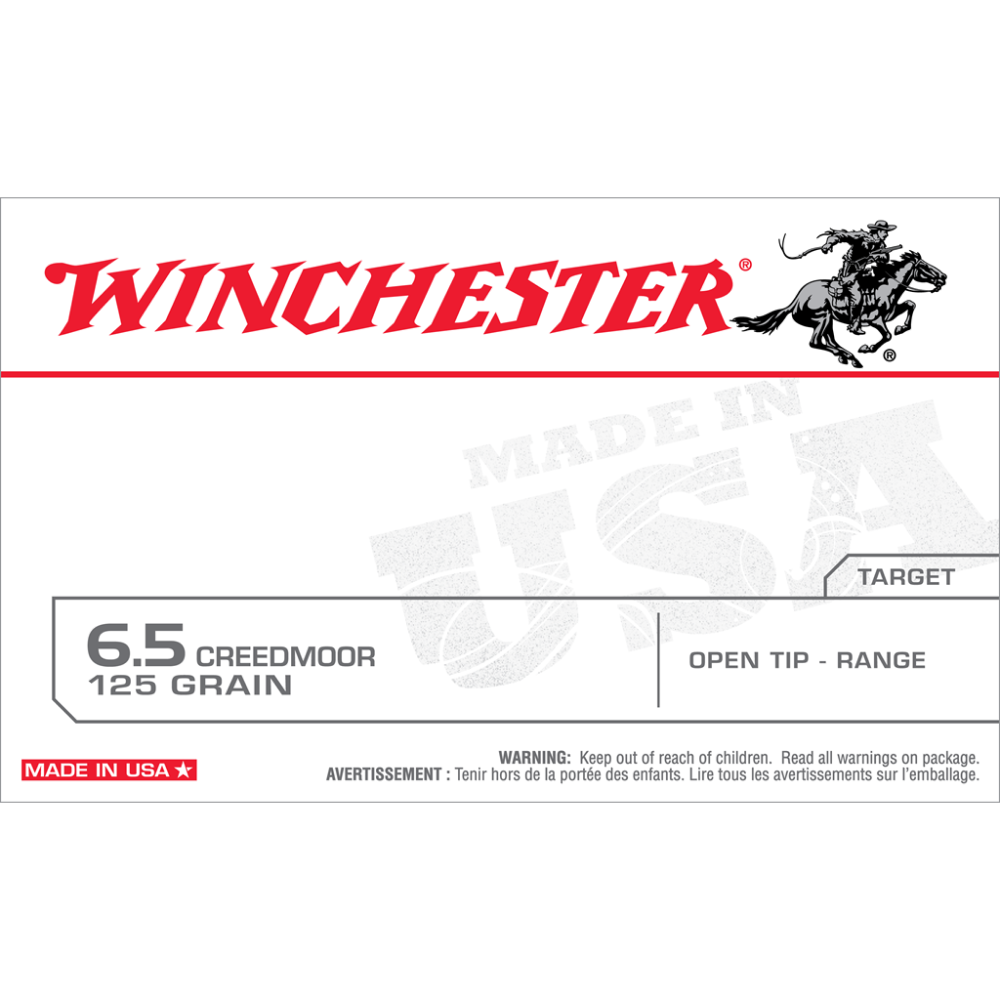 Winchester USA Rifle Ammunition 6.5 Creedmoor 125 gr. OT 2850 fps 20/ct 3 Winchester USA Rifle Ammunition 6.5 Creedmoor 125 gr. OT 2850 fps 20/ct