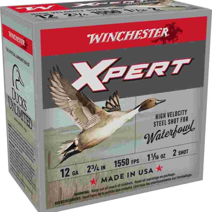 Winchester Xpert High-Velocity Steel Shotshells 12 ga 2-3/4" 1-1/16 oz 1550 fps #2 25/ct