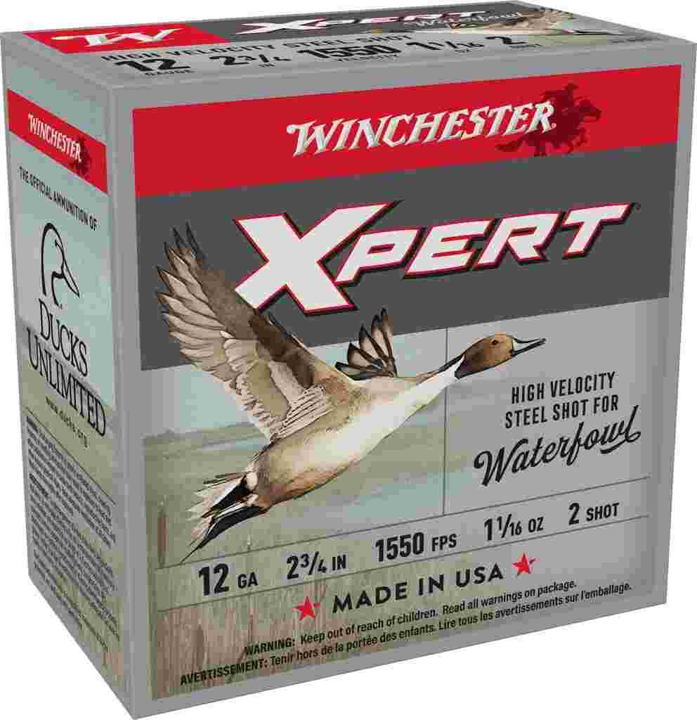 Winchester Xpert High-Velocity Steel Shotshells 12 ga 2-3/4" 1-1/16 oz 1550 fps #2 25/ct 3 Winchester Xpert High-Velocity Steel Shotshells 12 ga 2-3/4" 1-1/16 oz 1550 fps #2 25/ct