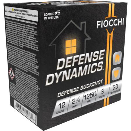 Fiocchi Defense Dynamics Shotshells 12ga 2-3/4" 9-pellet 1250 fps #1 25/ct 3 Fiocchi Defense Dynamics Shotshells 12ga 2-3/4" 9-pellet 1250 fps #1 25/ct