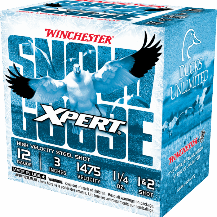 WINCHESTER XPERT SNOW GOOSE 12GA 3" #1&#2 SHOT 25RD BX 250RD CASE