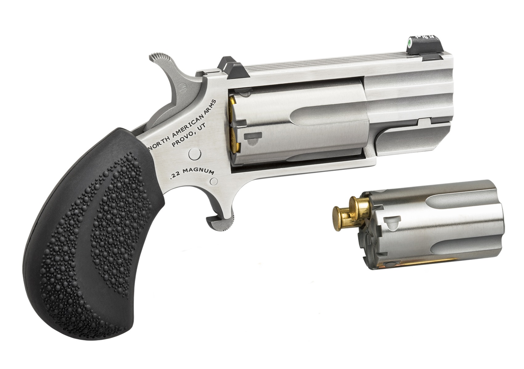 NORTH AMERICAN ARMS PUG 22MAG/22LR 1" SS CONV NS 3 NORTH AMERICAN ARMS PUG 22MAG/22LR 1" SS CONV NS