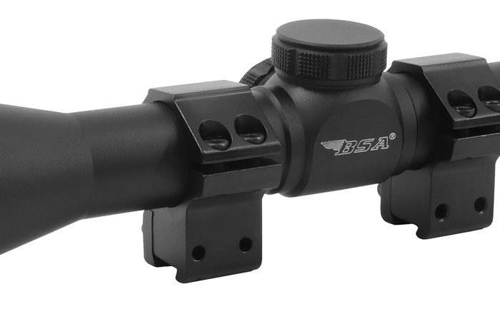 BSA AIR4X32AOTB Outlook  Matte Black 4x32mm AO 1" Tube Mil-Dot Reticle