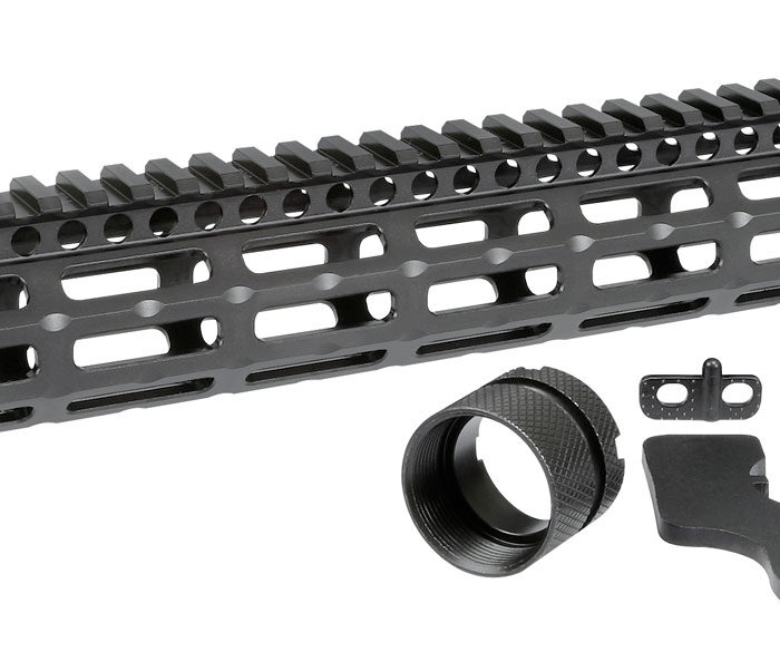 MIDWEST INDUSTRIES INC MICRM15 M-Series AR-15 6061 Aluminum Black Hard Coat Anodized 15"