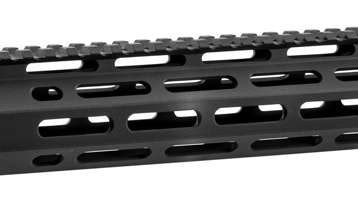 Wilson Combat TRMLOK12 M-LOK Rail  AR-15 Black Hardcoat Anodized 6005A-T5 Aluminum 12.60" M-LOK