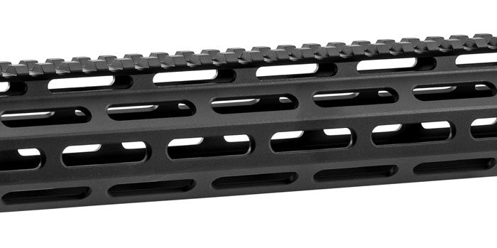 Wilson Combat TRMLOK15 M-LOK Rail  AR-15 Black Hardcoat Anodized 6005A-T5 Aluminum 15" M-LOK