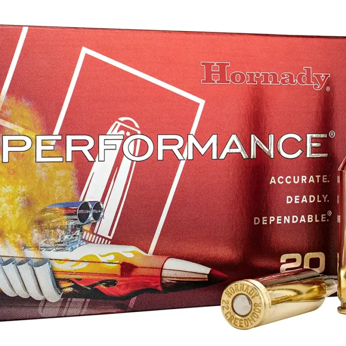 HORNADY 22 CREEDMOOR 65 GR CX® SPF 20RD/BX 10BX/CS