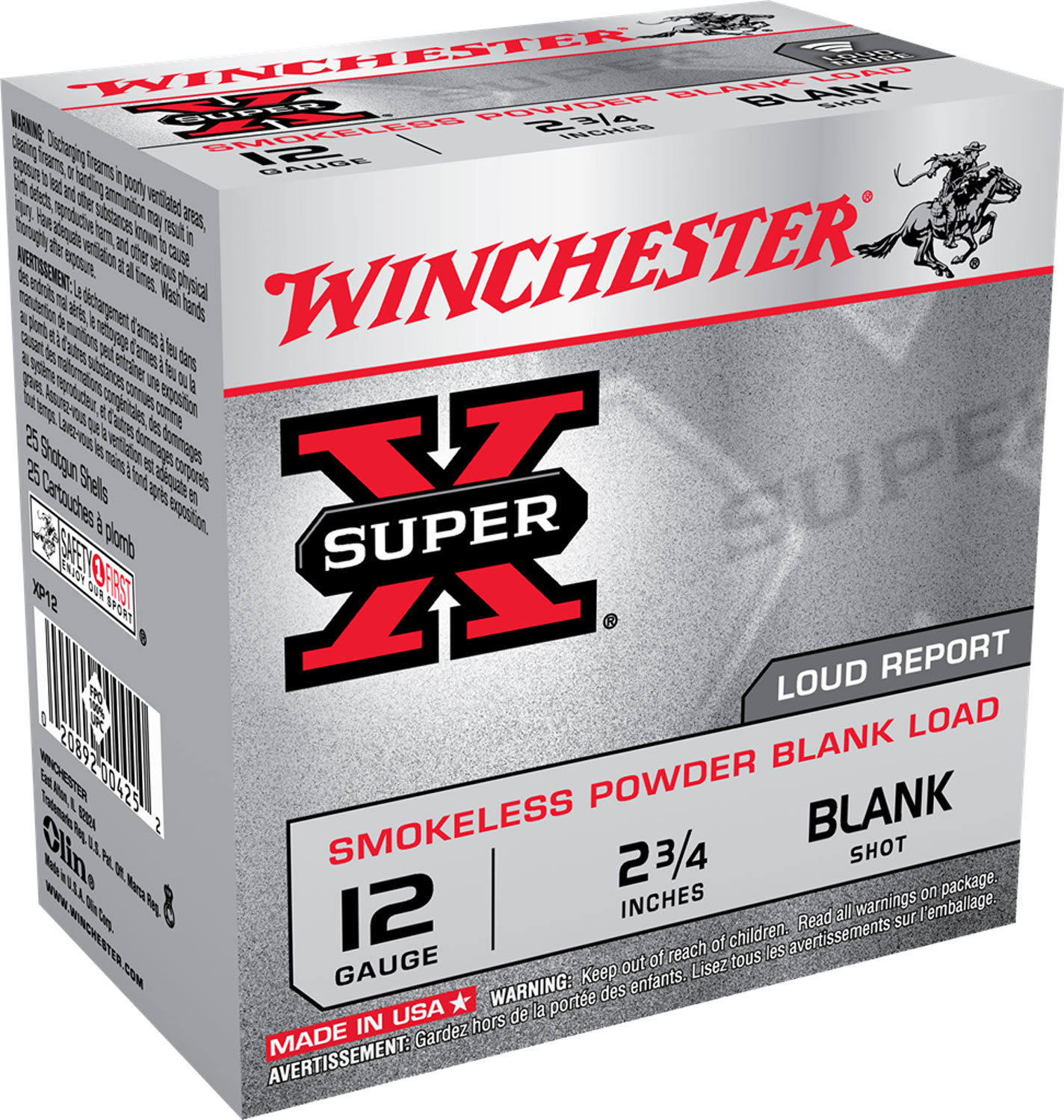 Winchester Ammo XP12 Super X Blank 12Gauge 2.75" 25 Per Box/10 Case 3 Winchester Ammo XP12 Super X Blank 12Gauge 2.75" 25 Per Box/10 Case