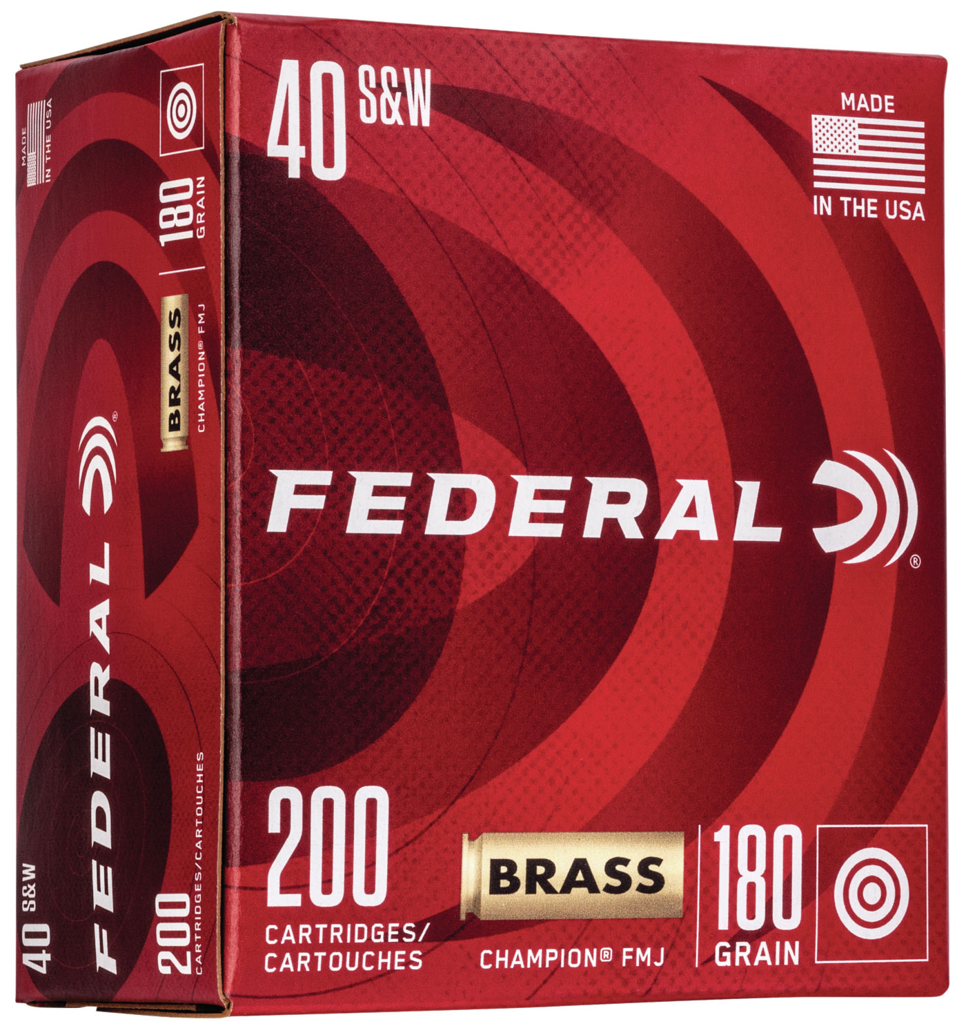 Federal WM52232 Champion Training 40S&W 180gr Full Metal Jacket 200 Per Box/5 Case 3 Federal WM52232 Champion Training 40S&W 180gr Full Metal Jacket 200 Per Box/5 Case